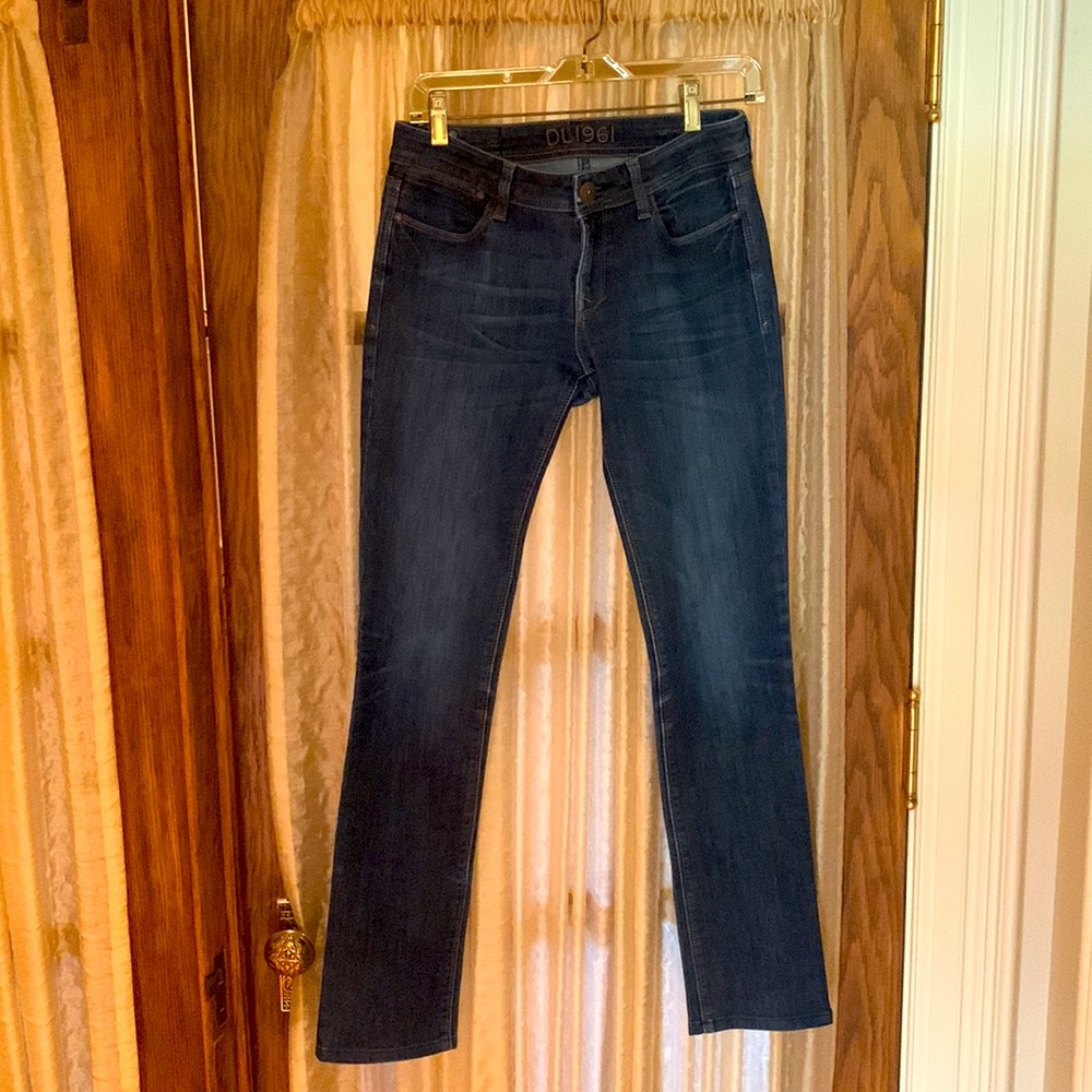 DL 1961 WOMENS STRAIGHT LEG GRACE BLUE JEANS IN SIZE 27